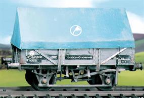 This plastic model kit builds a British Railways design china clay open wagon with optional protective canvas 'hood' on the sheet rail. This kit has been produced under the Ratio banner for many years and has now been merged into the Parkside range.