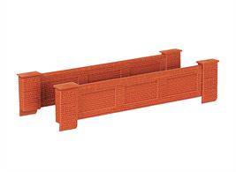Scratch and Kit builders accessory pack.This kit includes sufficient parts to construct parapet bridge walls for a single track overbridge 131mm Long including capping stones and end piers. Easily extended using additional kits. Supplied with pre-coloured parts although painting and/or weathering can add realism; glue is required to complete this model.