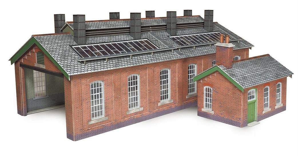 Metcalfe OO PO313 Double Track Engine Shed Card Kit