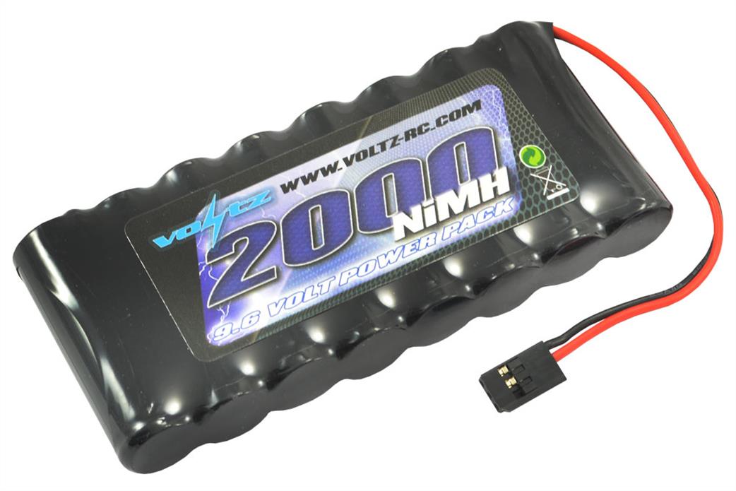 Voltz  VZ0180 9.6v 2000mAh Ni-Mh Transmitter Flat Battery Pack (JR/FUT)