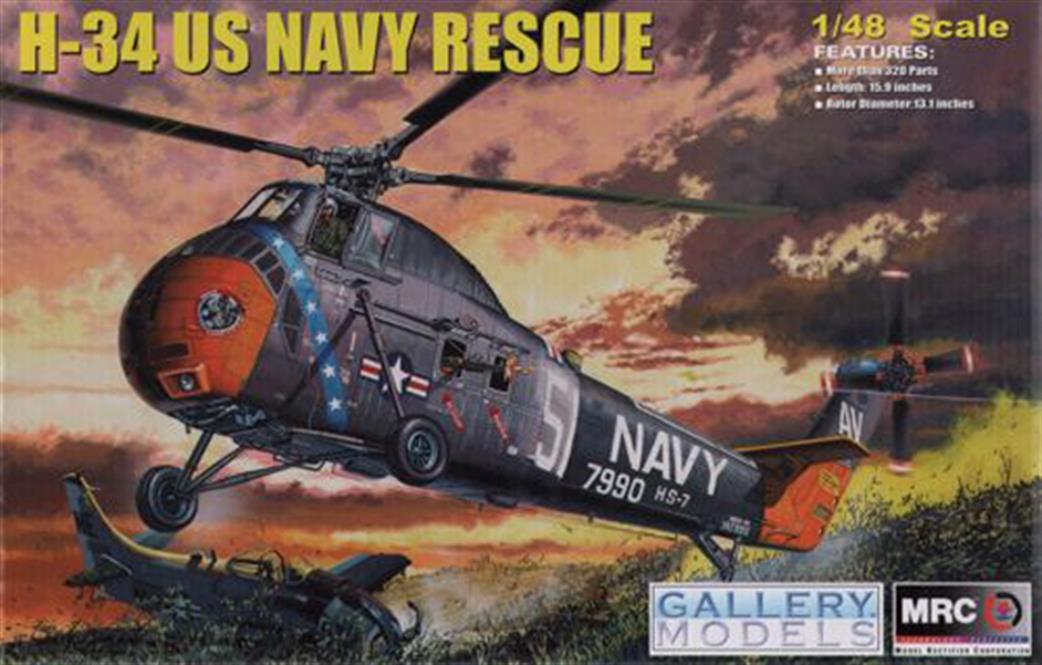 Gallery Models MRC 1/48 64102 H-34 US Navy Rescue Helicopter Plastic Kit