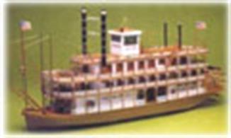 This is a beautiful model of a typical American steamboat that operated from the 1870's to 1920's. the shallow draft of these fine boats allowed them to navigate all but the smallest of the main rivers. This model can also be motorised with a little extra modelling skill.The kit includes laser cut frames for keel &amp; bulkheads, and exotic wood strip for hull planking. Also included is the wooden deck planking, masts and spars, metal, and wooden fittings, laser etched detailing, and silk flag. The instruction booklet is very detailed, taking you through every step of construction.Scale 1:50Length: 1050mm.Skill Level 4 