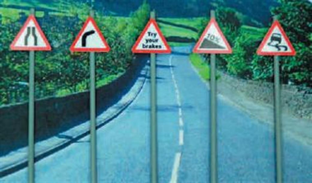 Ancorton Models OO OOWS3 Modern Traffic Warning Signs