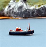 Marine Artist Model mastered this chunky modern vessel in the 1980s. Although the model is small (about 1cm long) most UK fishing boats are smaller than this these days.
