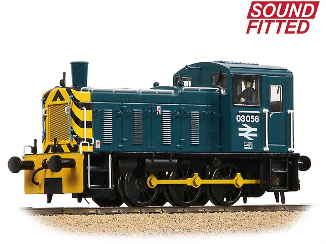 Bachmann 31-368DS BR 03026 Class 03 0-6-0 Diesel Shunter with Air Tanks Blue with Wasp Stripes DCC & Sound OO