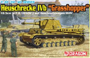 Dragon (Plastics) 6439 1/35 Scale German Heuschrecke IVb GrasshopperThe turret can rototate elevate and depress and has full interior detail. The lower hull is a one piece moulding with fine details.The tracks are easy to fit.  Included are some photo etched brass detiling parts. Decals and instructions included.Glue and paints are required to assemble and complete the model (not included)