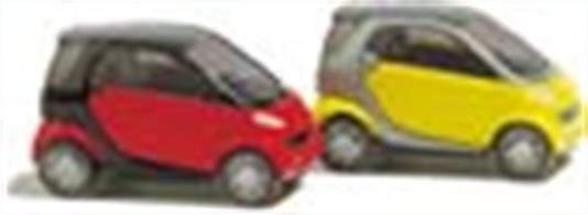 Busch 1/160 Smart Cars 8350An excellent N scale model of the popular SMART car.