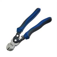 These superb quality side cutters feature a unique lever system that make substantial labour savings.Cut Hard Wire (piano wire) up to 2.5mm max. Unique lever action reduces effort required by up to 60%. Comes with safety lock.Overall Length: 190mm.
