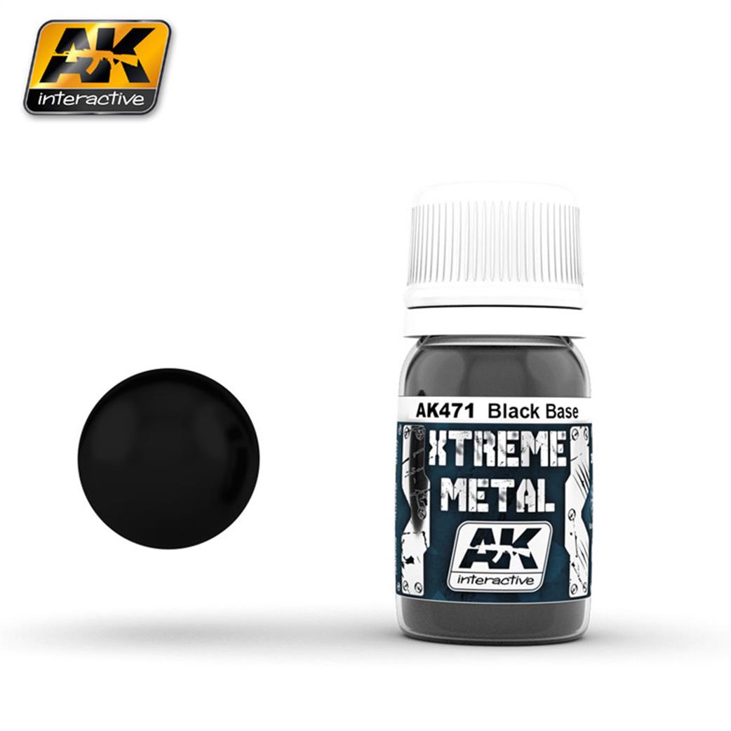 AK Interactive  AK471 Extreme Metal Blackbase 30ml