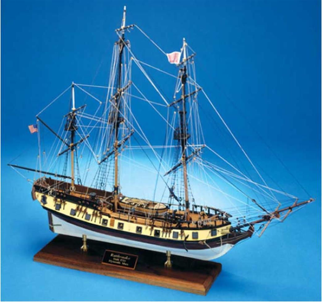 Model Shipways 1/64 MS2028 Rattlesnake Pivateer (1780) Plank on Bulkhead Kit
