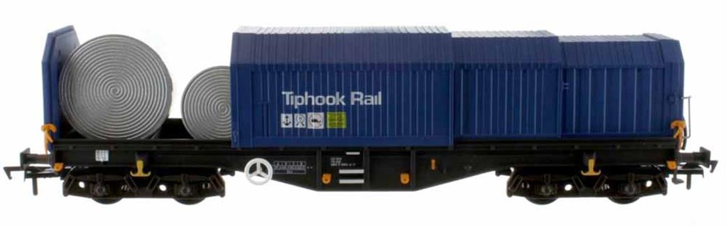 Dapol 4F-039-011 Tiphook 33 70 5899 063-7 Telescopic Hood Steel Coil Wagon Tiphook Blue & Grey OO