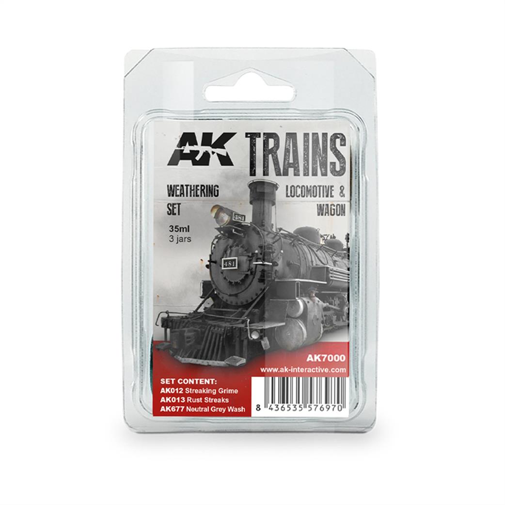 AK Interactive  AK7000 Trains Weathering Paint Set Vol 1