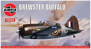 Airfix Vintage Classic 1/72nd A02050V Brewster Buffalo British Fighter Aircraft
