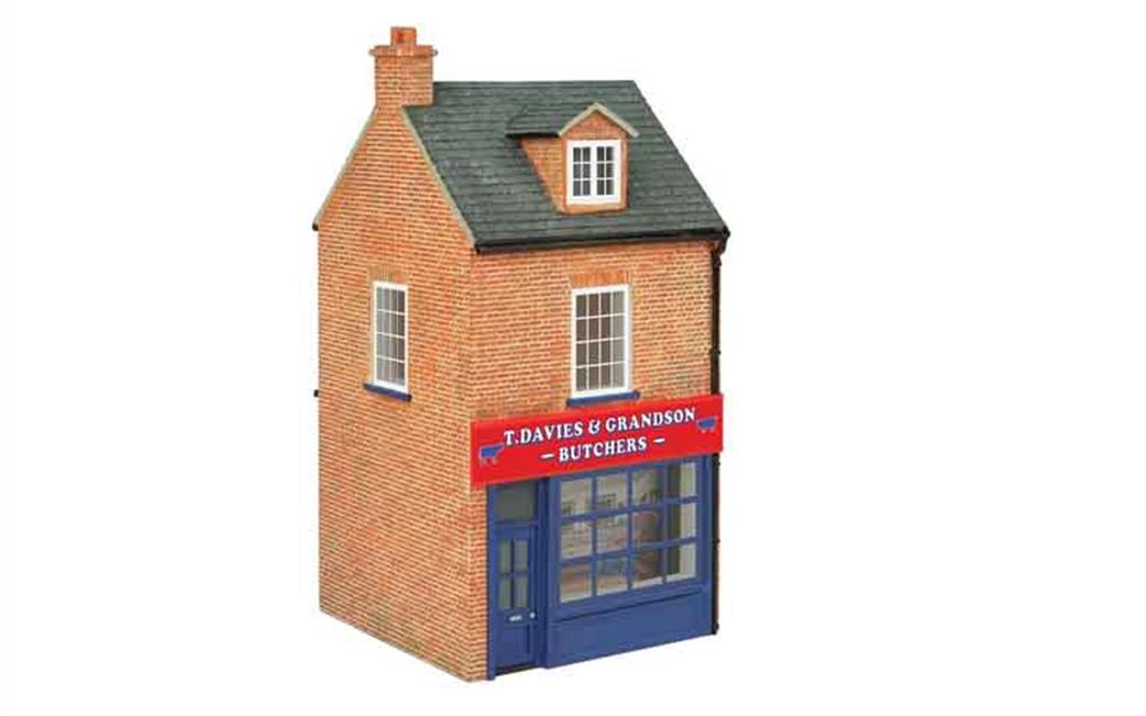 Hornby OO R7288 T Davies & Grandson Butchers Shop Ready Painted Cast Resin Building
