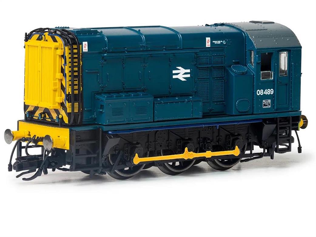 Hornby TT3001M BR 08489 Class 08 0-6-0 Diesel Shunter BR Rail Blue Wasp Stripe Ends TT:120