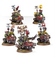 This multi-part plastic kit makes five Flash Gitz armed to the teef with flashy snazzgun’s. Channel your inner Mek by assembling these kustomised weapons with the engine, gun body, magazine and under slung secondary dakka of your choice.