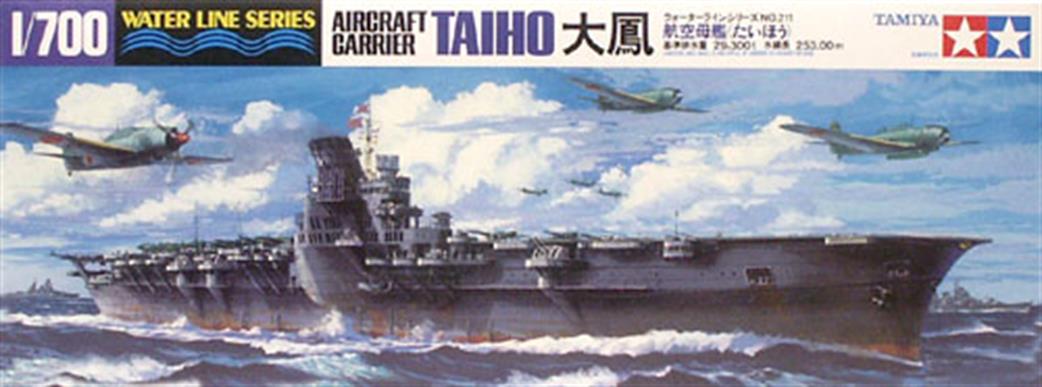 Tamiya 31211 Japanese Aircraft Carrier Taiho WW2 Waterline Series Kit 1/700