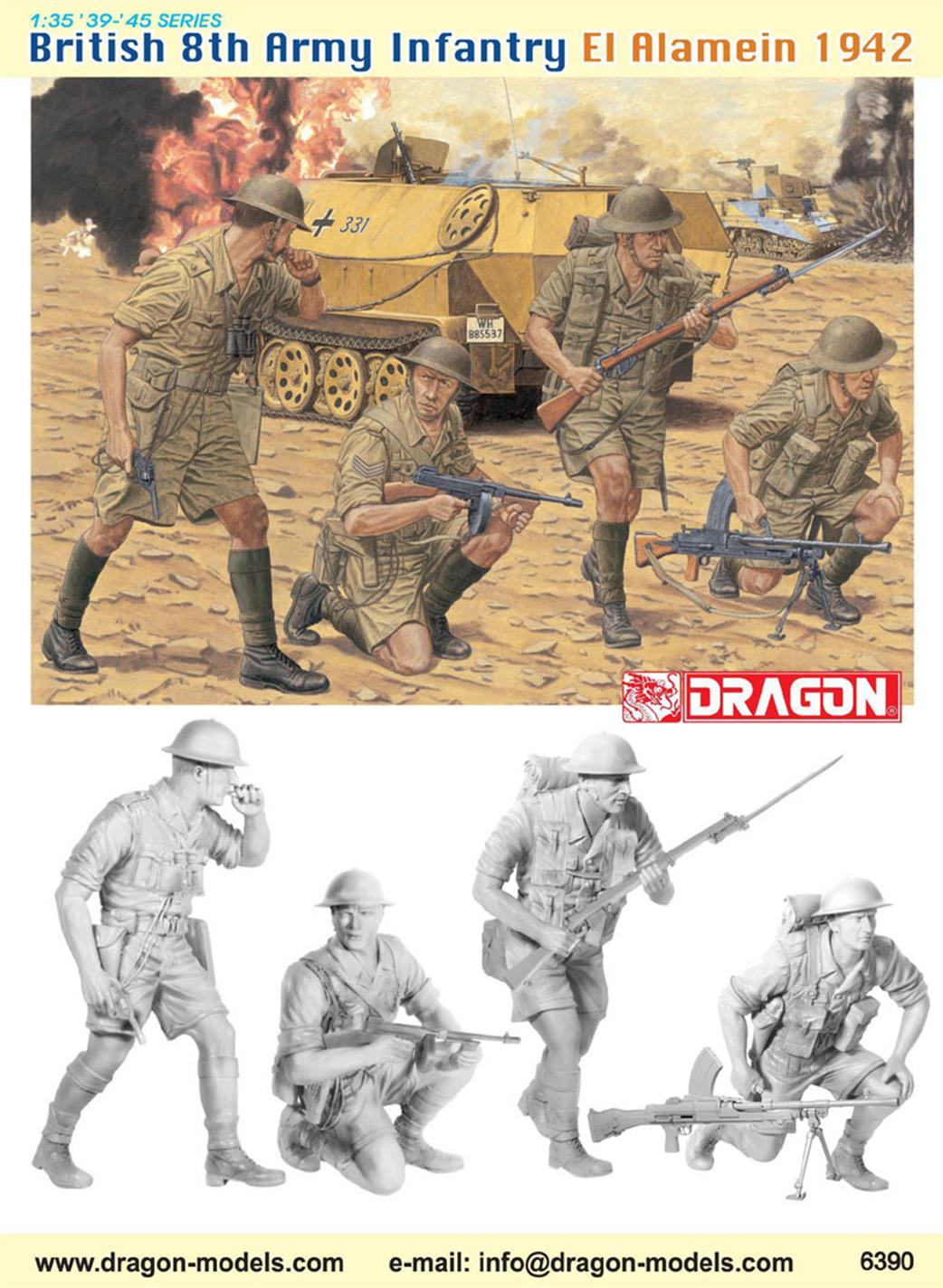 Dragon Models 6390 British 8th Army Infantry Figure Set 1/35