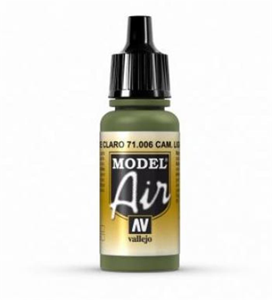 Vallejo  71006 006 Model Air Camouflage Light Green Acrylic Paint Airbrush Ready 17ml