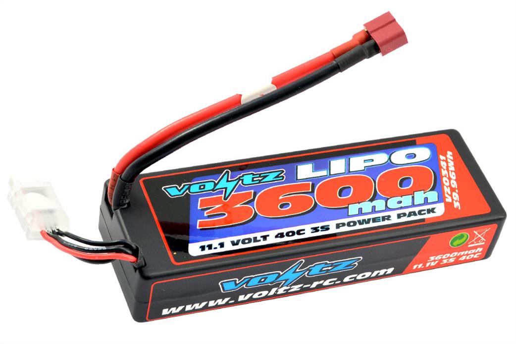 Voltz  VZ0341 11.1v 3S 3600mah 40C Lipo Battery (Slim 2s size)