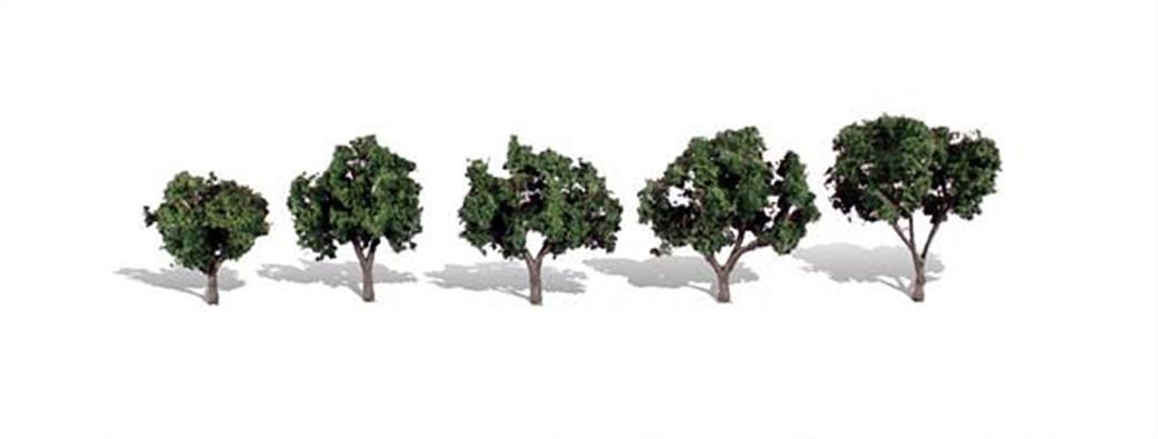 Woodland Scenics TR3548 Classic Cool Shade Trees 1 1/4in - 2in Pack of 5