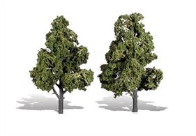 Pack of&nbsp;2&nbsp;trees. Height range&nbsp;7 to 8in.Typical scale heightO scale&nbsp;28 - 32 feetOO scale&nbsp;44 -&nbsp;50.5 feetN scale&nbsp;84 -&nbsp;96 feet