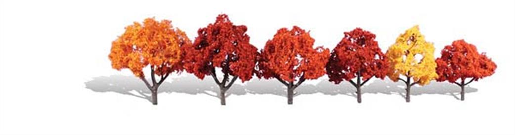 Woodland Scenics TR3541 Classic Autumn Colours Trees 3in - 5in Pack of 6