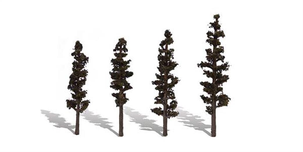 Woodland Scenics TR3561 Classic Pine Trees 4 - 6in Pack of 4