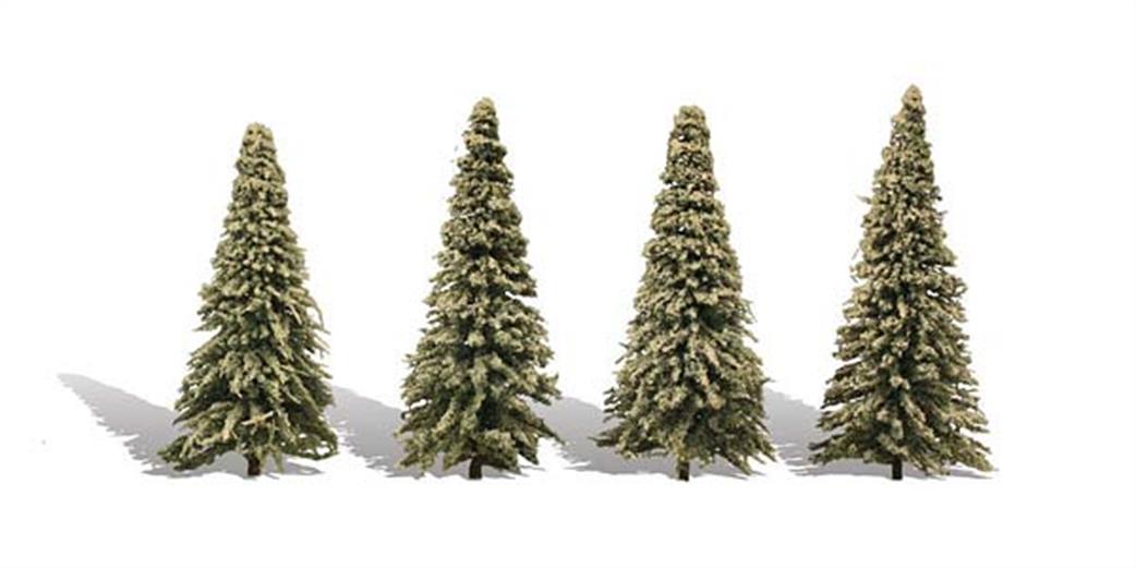 Woodland Scenics  TR3569 Classic Blue Needle Spruce Trees 3 1/2 - 5 1/2in Pack of 4
