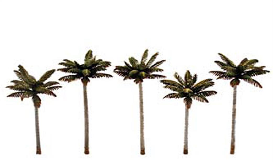Woodland Scenics  TR3597 Classic Small Palm Trees 3in - 3 3/4in Pack of 5
