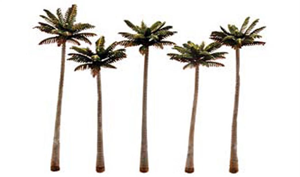 Woodland Scenics  TR3598 Classic Large Palm Trees 4 3/4in - 5 1/4in Pack of 5