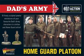 The boxed set contains 18 superbly detailed miniatures sculpted by Paul Hicks - representations of the cast of the classic TV series, Dad's Army in civilian and Home Guard attire! Included are Captain Mainwaring, Sergeant Wilson, Lance-Corporal Jones, Privates Pike, Walker, Frazer and Godfrey, plus Warden Hodges, the Verger and Reverend Farthing.Also included are plastic bases and a leaflet chronicling Dad’s Army and how you can field them in games of Bolt Action on the tabletop.