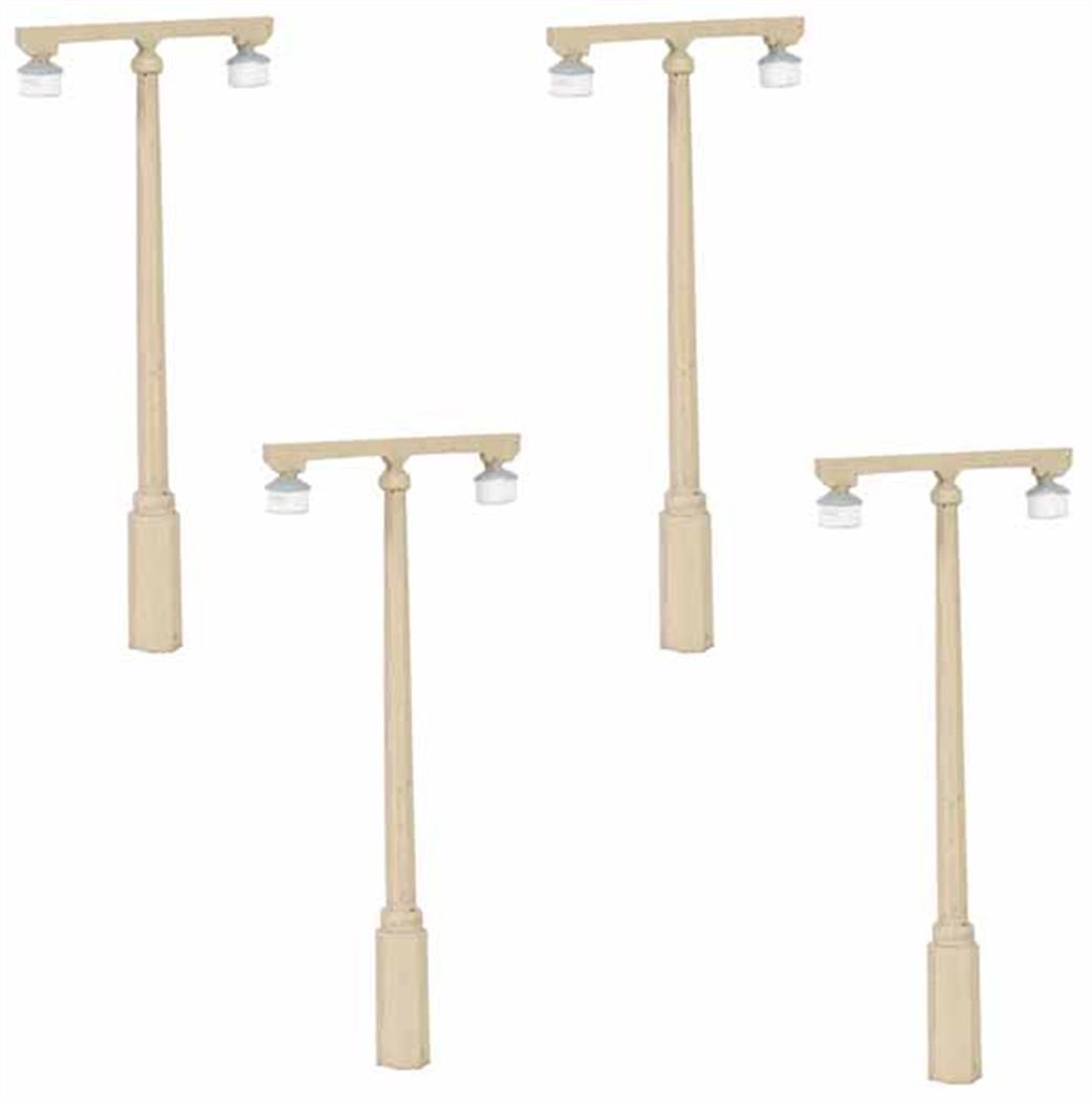 Graham Farish N 42-542 Pack of 4 Concrete Station Platform Lamps Scenecraft Range