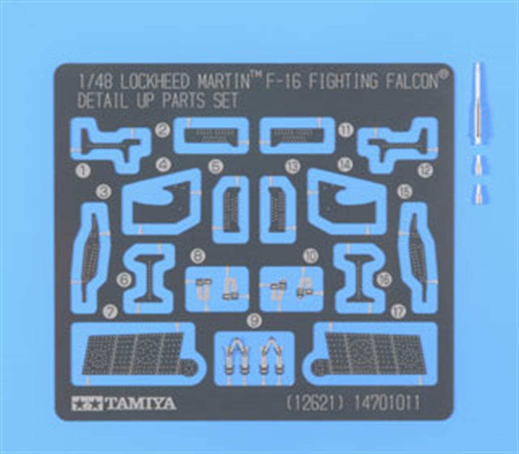 Tamiya 1/48 12621 F16 Fighting Falcon Detail Up Parts Set