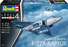 Revell 03858 1/72th Lockheed F-22a Raptor Jet Fighter Kit