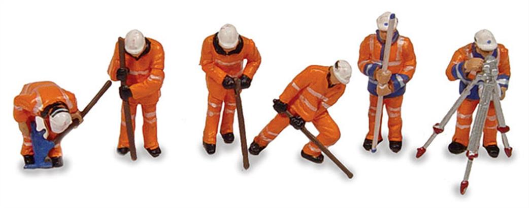 Bachmann OO 36-050 Permanent Way Workers Surveying Pack of 6 Figures