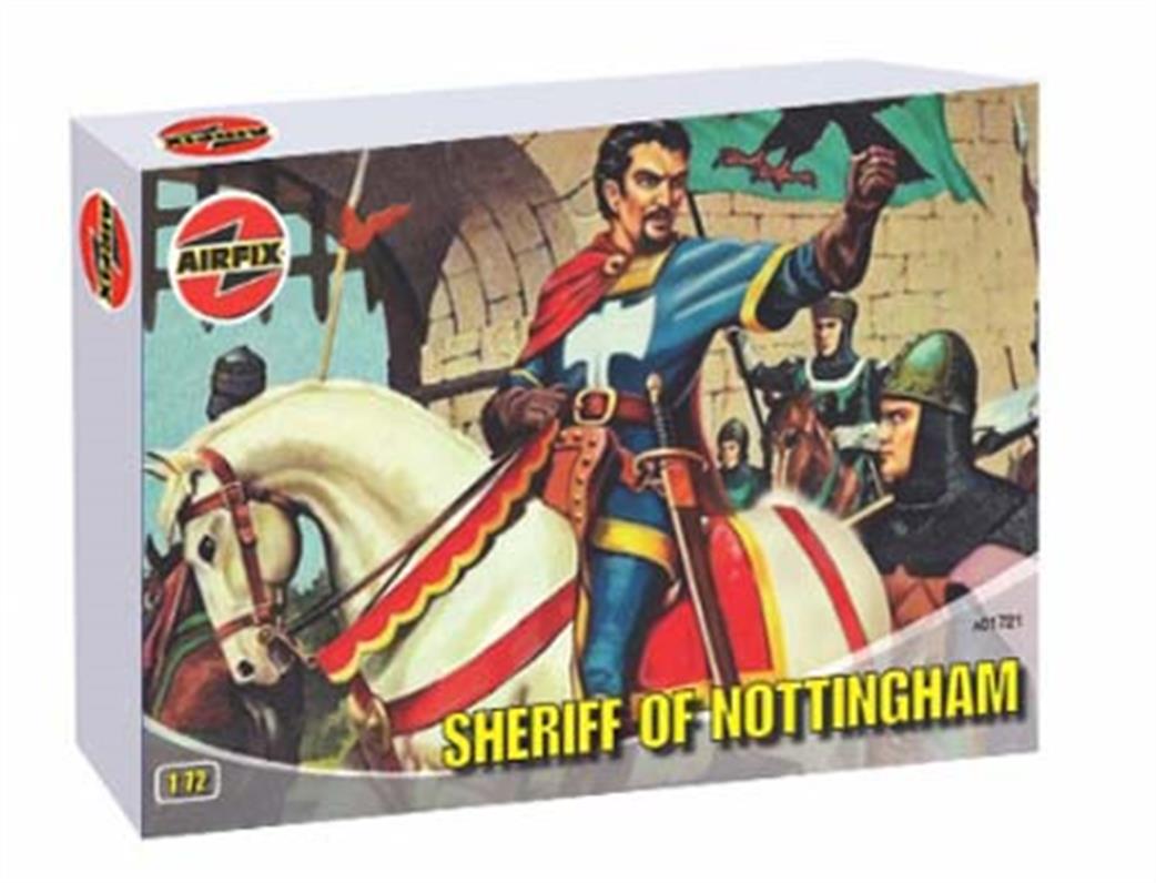 Airfix 1/72 A01721V Sheriff Of Nottingham Unpainted Vintage Classic Plastic Figure Set