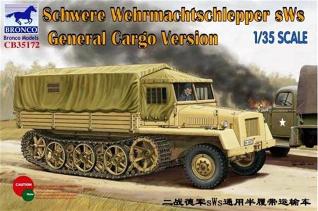 Bronco Models CB35172 Schwere Wehrmachtschlepper SWS General Cargo Version Kit 1/35