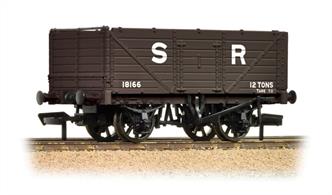 An excellent model of the classic 7-plank open coal wagon painted in the SR goods brown livery.While the Southern is not well known for its coal traffic several thousands of tons per year were raised from pits in the Kent coal field for which the Southern needed a fleet of these basic, stocky coal wagons. The additon of the end door allowed the wagons to be emptied quickly into power station bunkers of ships' holds by tipping.