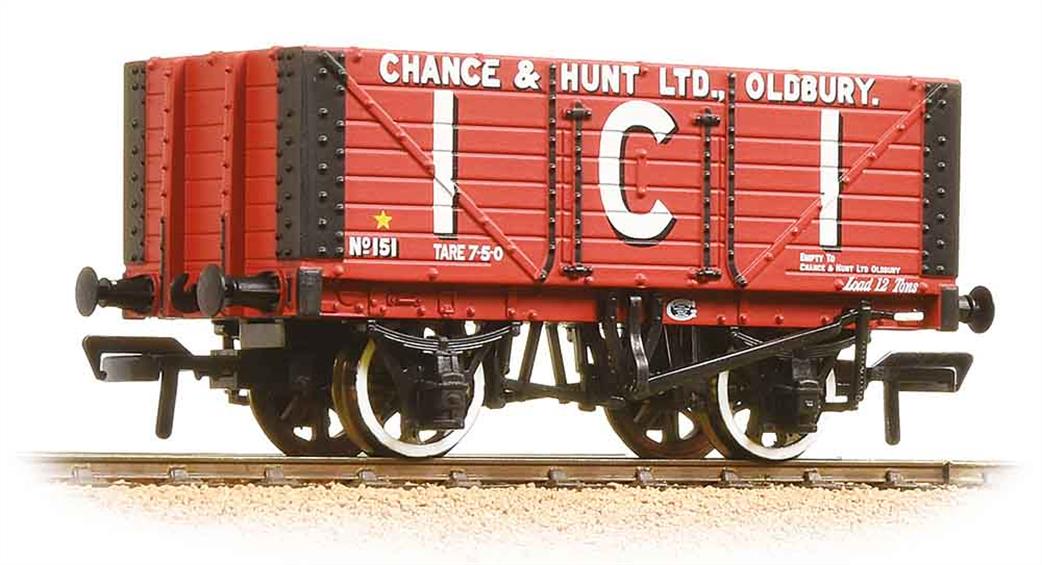 Bachmann 37-115 ICI Chance & Hunt Ltd 7 Plank Fixed Ends Open Coal Wagon OO