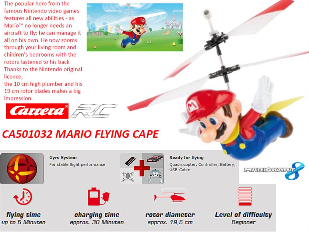 Carrera CA501032 Mario Flying Cape RC Flying Toy