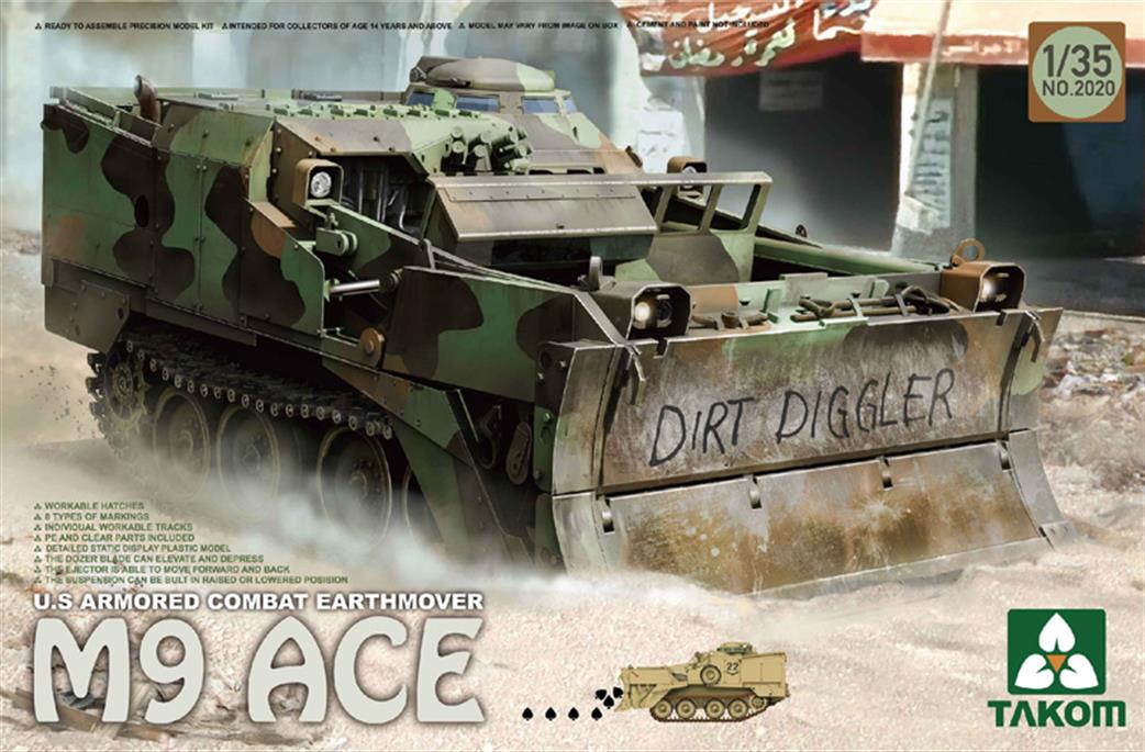 Takom 1/35 02020 M9 ACE US Armoured Combat Earthmover Kit