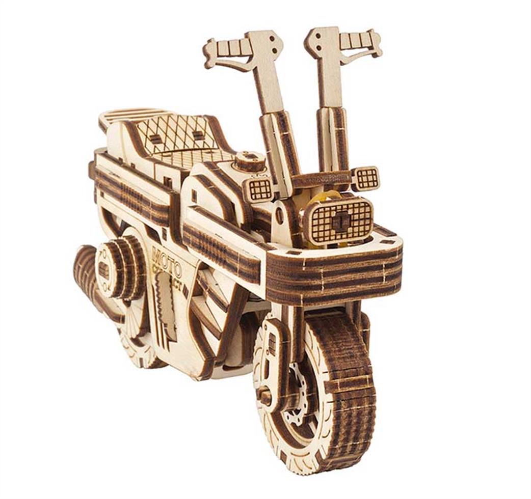 Ugears 1/10 70168 Moto Compact Scooter Working Wood Assembly Kit