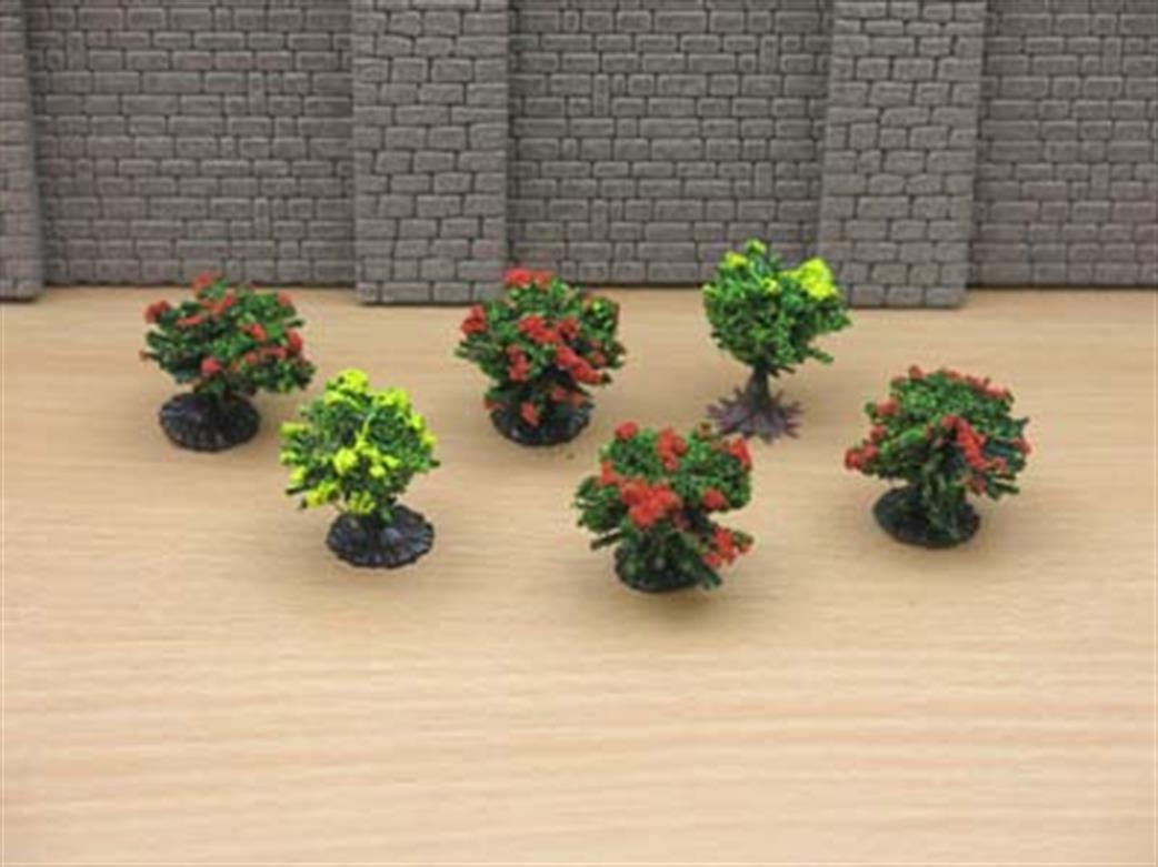 Jordan Trees  59506 Pack of 6 Coloured Bushes
