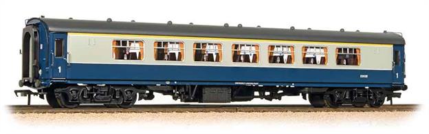 Detailed and well finished model of the popular and distinctive BR Mk.1 Pullman parlour second, complete with interior lighting.This model is painted in the standard blue and grey passenger livery applied to these coaches in normal passenger service as first class saloon coaches after the end of Pullman services. Eras 6-7The interior lighting circuit is DCC compatible.