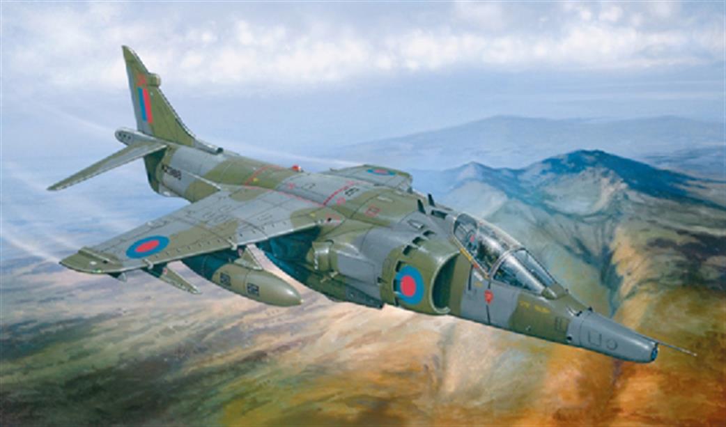 Italeri 1/72 1278 RAF Harrier GR3 Falkland Jump Jet Aircraft Model Kit