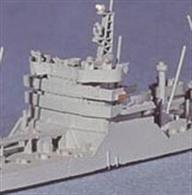 The T&nbsp;prefix denotes that this die-cast waterline model is&nbsp;in a disruptive camouflage scheme to protect against submarine attack, although the illustration shows a plain grey finish..