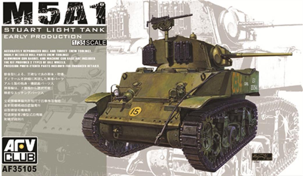 AFV Club 1/35 35105 M5A1 Stuart Light Tank Early Production