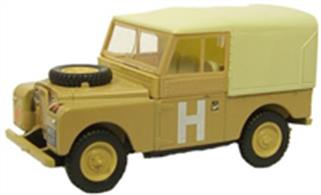 Oxford Diecast Military Land Rover Series 1 88"WB Military Sand Livery1/76 ScaleRover chief engineer Maurice Wilks was inspired by his army-surplus Willys-Overland Jeep to create a workhorse vehicle for military and agricultural use - and for export abroad to kick-start both Rover's fortunes and the national economy after World War II. Prototypes were up and running by late 1947, and production of the Series I began at Solihull in summer 1948. It had permanent four-wheel-drive with low-ratio gearing and a locking freewheel mechanism, and a 50bhp, 1.6-litre engine from the Rover P3 saloon. It was fitted with lightweight body panels made from surplus aircraft-grade aluminium - steel was in short supply post-war - and came with army-surplus green paint. The Land Rover price started from just £450. Supply to the British forces started in 1949, the Land Rover replacing the Austin Champ and later, the rust-prone Austin Gipsy. Deliveries to organisations such as the Red Cross soon followed. The 100,000th Land Rover was made in autumn 1954 and by 1958, production ran to around 200,000. The invasion of Egypt in 1956, was an attempt to capture the Suez Canal and was originally codenamed Operation Hamilcar, hence the 'H' on the side of this 88 inch canvas back Land Rover. Although the Anglo-French-Israeli plan was later renamed Operation Musketeer.