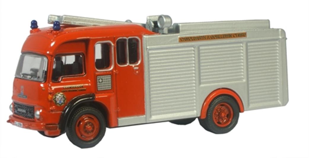Oxford Diecast 1/76 76FIRE001 Bedford TK Mid & West Wales Fire & Rescue Fire Engine Model